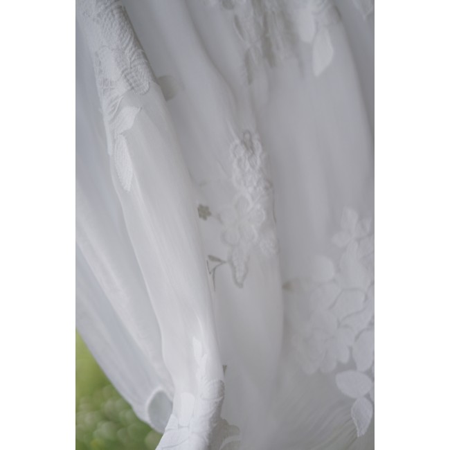CAMICETTA BIANCA  FLOREALE   tg.XL  SETA 26%