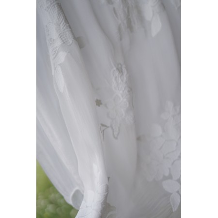 CAMICETTA BIANCA  FLOREALE   tg.XL  SETA 26%