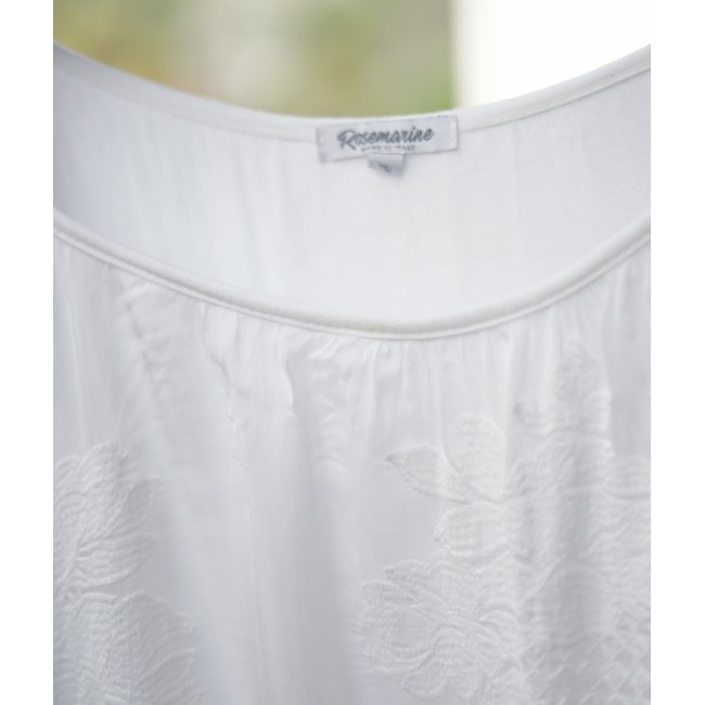CAMICETTA BIANCA  FLOREALE   tg.XL  SETA 26%