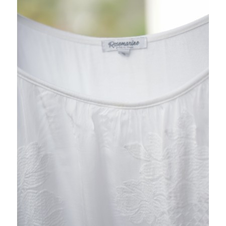 CAMICETTA BIANCA  FLOREALE   tg.XL  SETA 26%