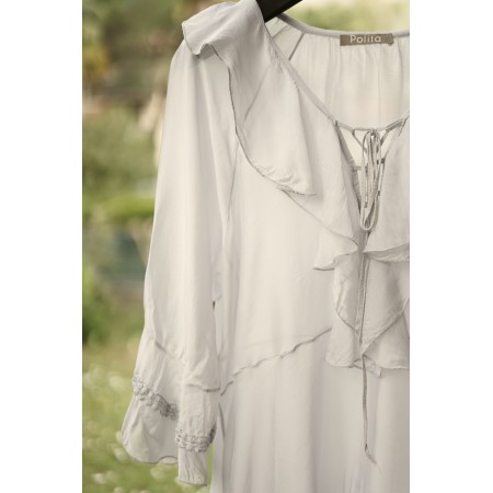 CAMICETTA BEIGE TRASPARENTE  tg.L  SETA 30%