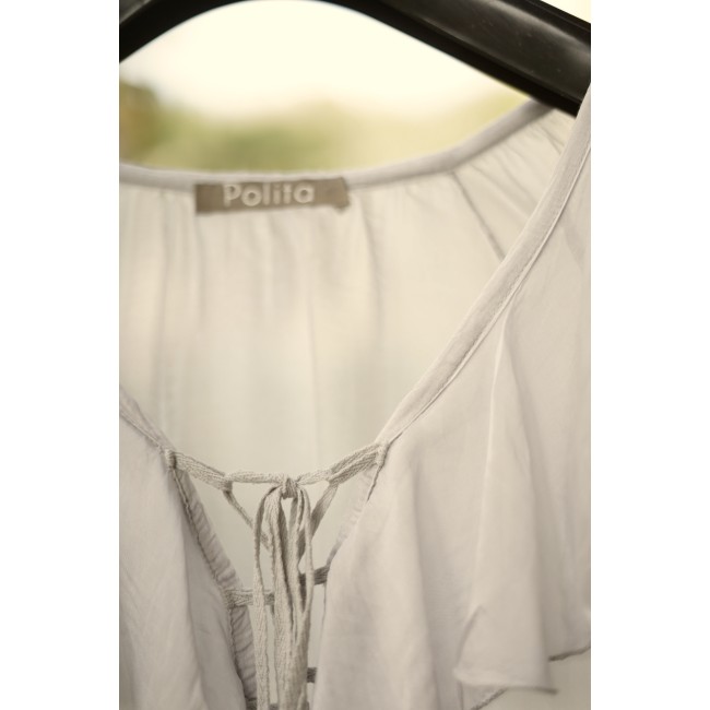 CAMICETTA BEIGE TRASPARENTE  tg.L  SETA 30%