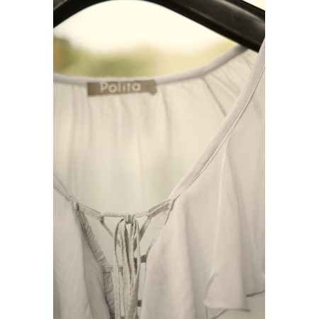 CAMICETTA BEIGE TRASPARENTE  tg.L  SETA 30%