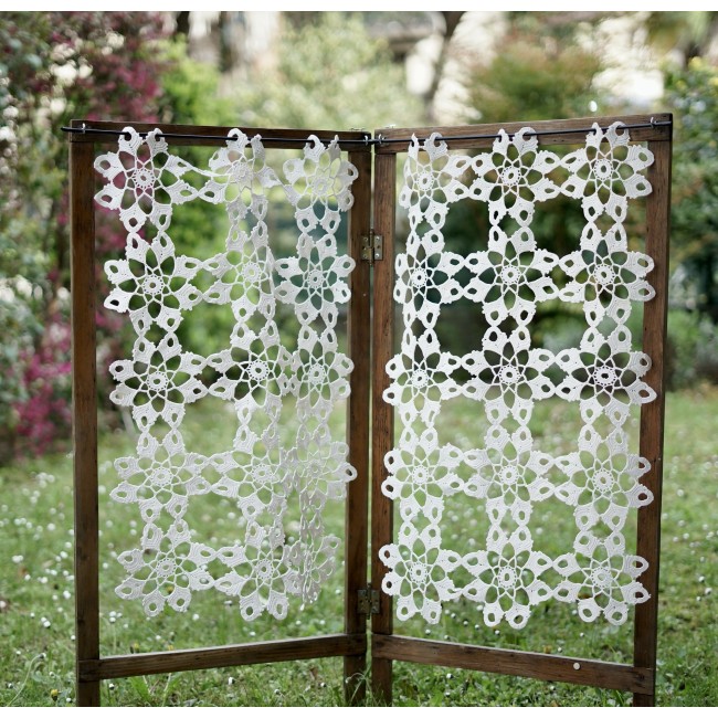 COPPIA TENDINE VINTAGE UNCINETTO 78x45cm