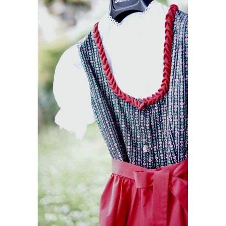 ABITO TIROLESE   tg. 8/9 anni + GREMBIULE CAMICIA