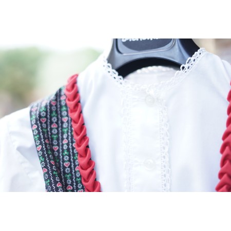ABITO TIROLESE   tg. 8/9 anni + GREMBIULE CAMICIA