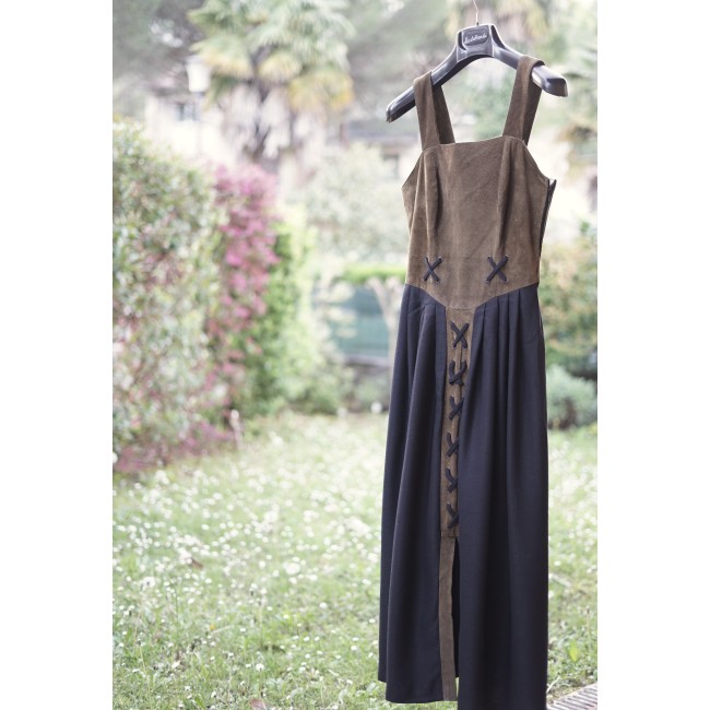 ABITO STILE TIROLESE tg. 42/44 it.  pelle lino...