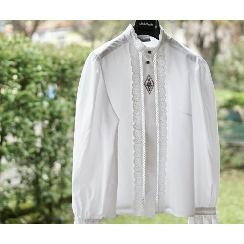 CAMICIA STILE TIROLESE  TG. 48 it. Meico