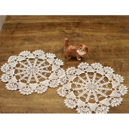 COPPIA  CENTRI  A MANO UNCINETTO diam. 35cm