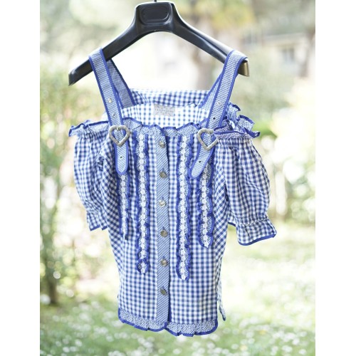 CAMICIA A QUADRETTI TIROLESE  tg 44 it.Landhaus