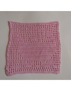  CENTRINO BOMBONIERA REALIZZATO A MANO AD UNCINETTO 16x16cm