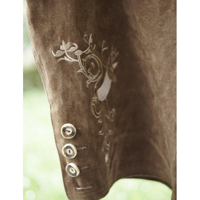 PANTALONI tg. 60 PELLE LEDERHOSEN TIROLESE...