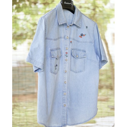 CAMICIA DONNA STILE TIROLESE  TG. 48/50 it. circa