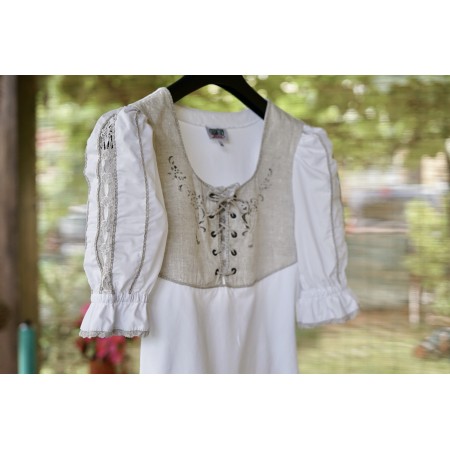 CAMICIA DONNA STILE TIROLESE  TG. 36/38 it. circa