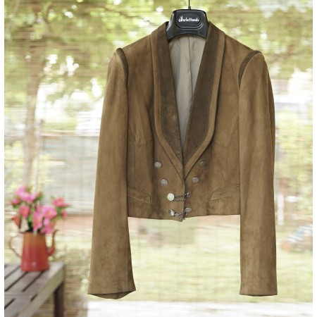 GIACCA PELLE DONNA  tg.42/44 it.  TIROLESE