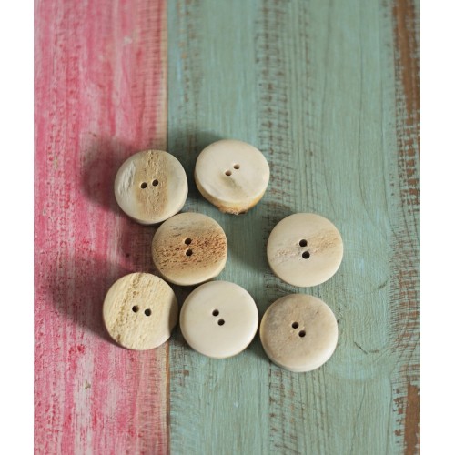 SET 7  BOTTONI STILE TIROLESE 2,5 cm  in OSSO 2