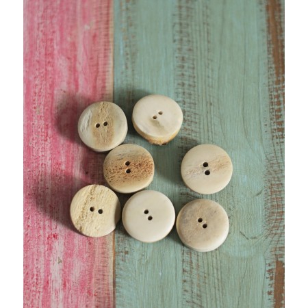 SET 7  BOTTONI STILE TIROLESE 2,5 cm  in OSSO