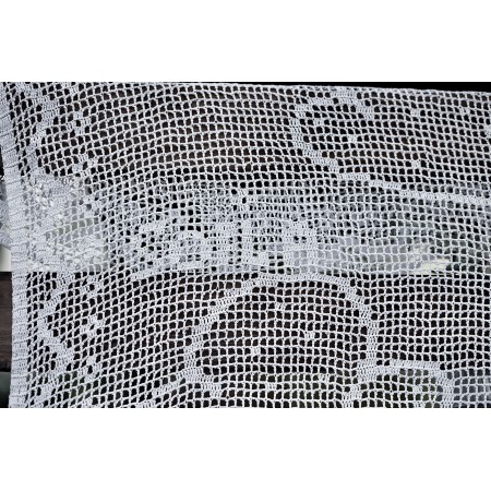 COPRILETTO / TENDA REALIZZATA A MANO AD UNCINETTO 155x110cm