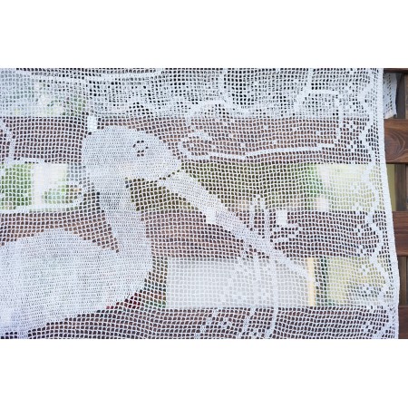 COPRILETTO / TENDA REALIZZATA A MANO AD UNCINETTO 155x110cm