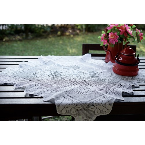 TOVAGLIETTA UNCINETTO A MANO 80x80 cm