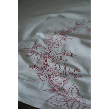 ANTICA TOVAGLIA DA ALTARE / TENDINA RICAMATA A MANIO 102x76cm