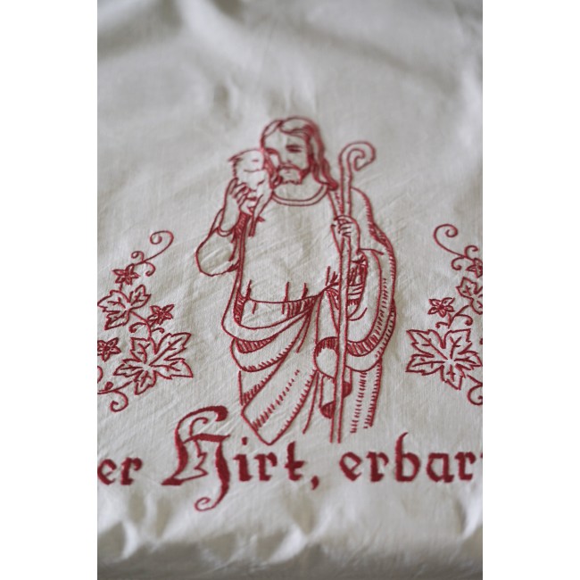 ANTICA TOVAGLIA DA ALTARE / TENDINA RICAMATA A...