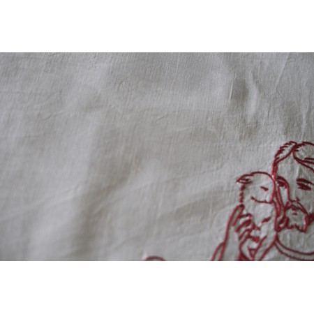 ANTICA TOVAGLIA DA ALTARE / TENDINA RICAMATA A MANIO 102x76cm