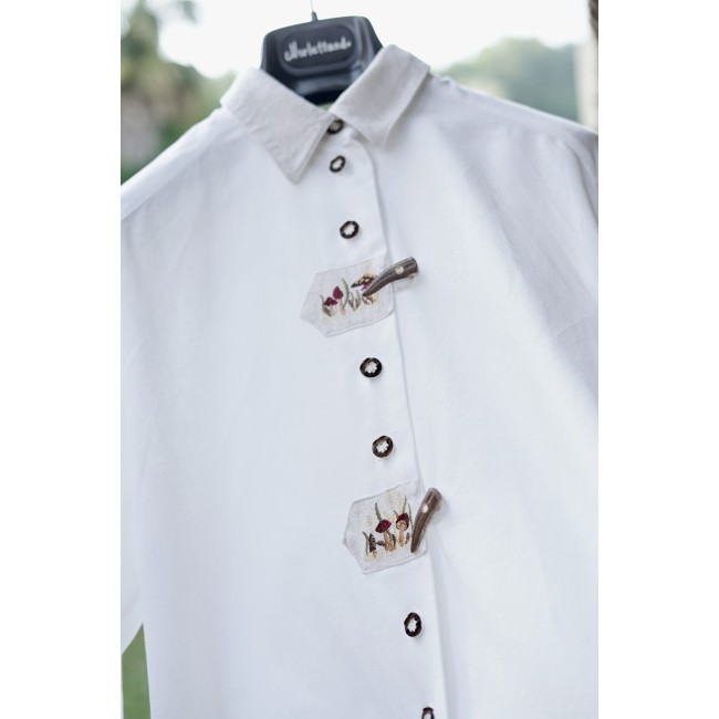 CAMICIA DONNA STILE TIROLESE  TG. 48 it. circa...