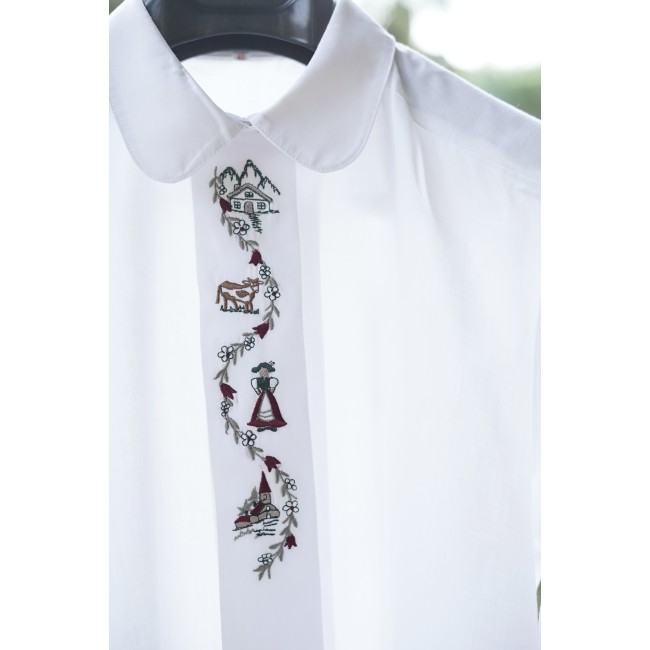 CAMICIA  STILE TIROLESE  TG. 46 it. circa Alphorn