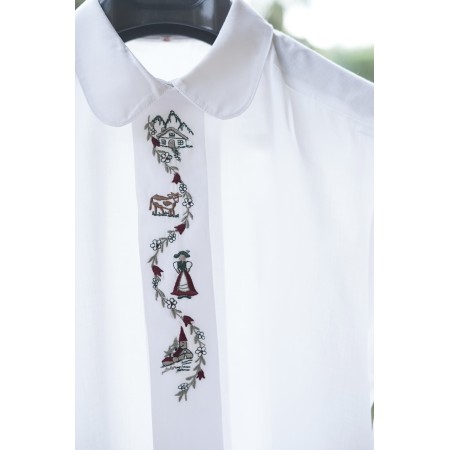 CAMICIA  STILE TIROLESE  TG. 46 it. circa Alphorn