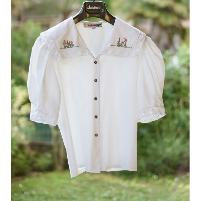 CAMICIA  STILE TIROLESE  TG. 46 it. circa Alphorn