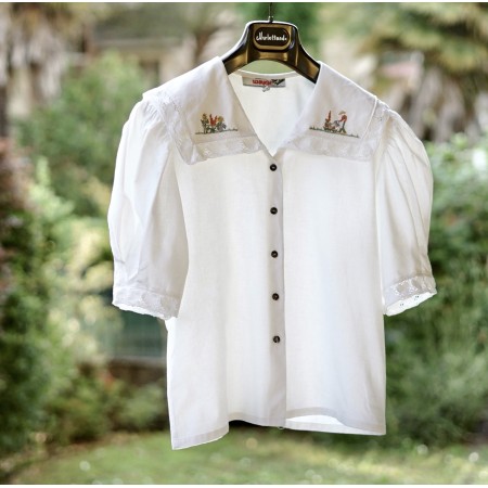 CAMICIA  STILE TIROLESE  TG. 46 it. circa Alphorn