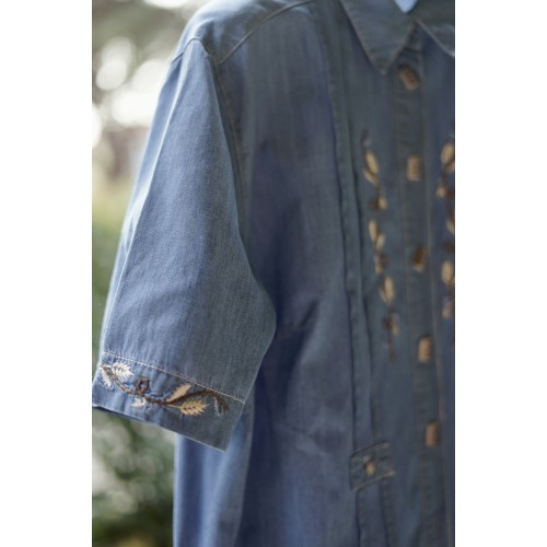 CAMICIA  STILE TIROLESE  TG. 48 it. circa Meico 2