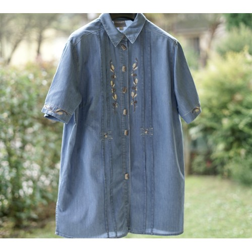 CAMICIA  STILE TIROLESE  TG. 48 it. circa Meico