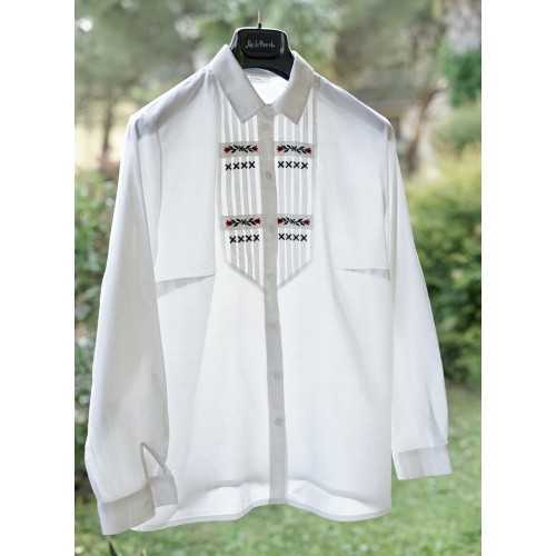 CAMICIA  STILE TIROLESE  TG. 52/54 it. circa Perry