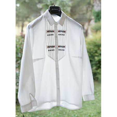 CAMICIA  STILE TIROLESE  TG. 52/54 it. circa Perry