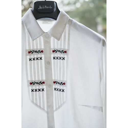 CAMICIA  STILE TIROLESE  TG. 52/54 it. circa Perry 2