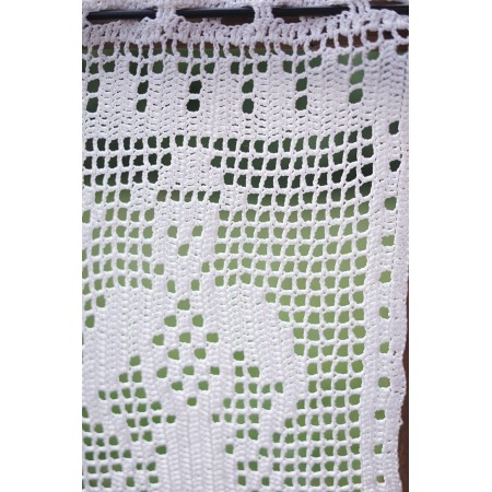 COPPIA TENDINE REALIZZATE A MANO AD UNCINETTO 43x49 cm