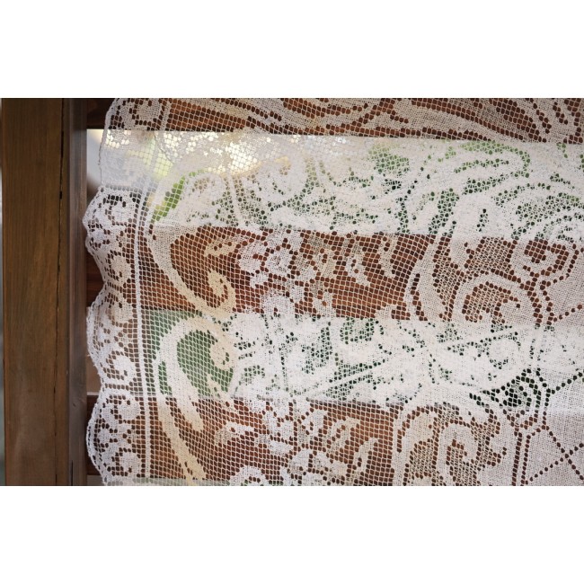 ANTICA TOVAGLIA  IN FILET A RETE 150x150 cm ca.
