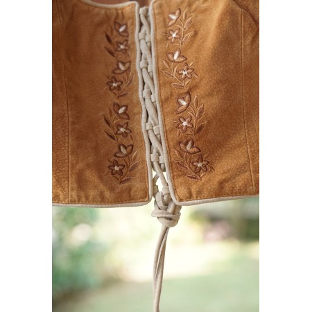 GILET CORPETTO PELLE TIROLESE Tg 46 it.