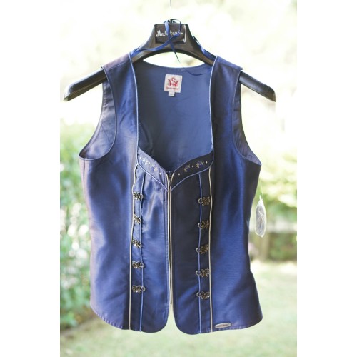 GILET CORPETTO BLU TIROLESE Tg 44 italiana