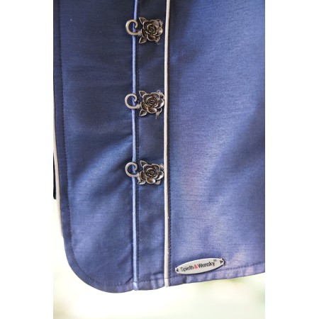 GILET CORPETTO BLU TIROLESE Tg 40 italiana