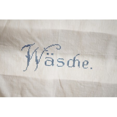 ANTICO RICAMO primi '900 TENDINA 110x74 cm "Wasche"