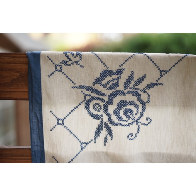 ANTICO RICAMO primi '900 TENDINA 110x74 cm...