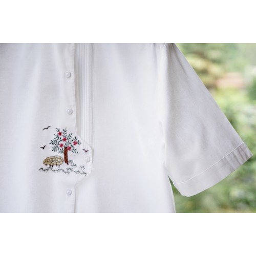 CAMICIA  STILE TIROLESE  TG. 44/46 it. circa Gede 2