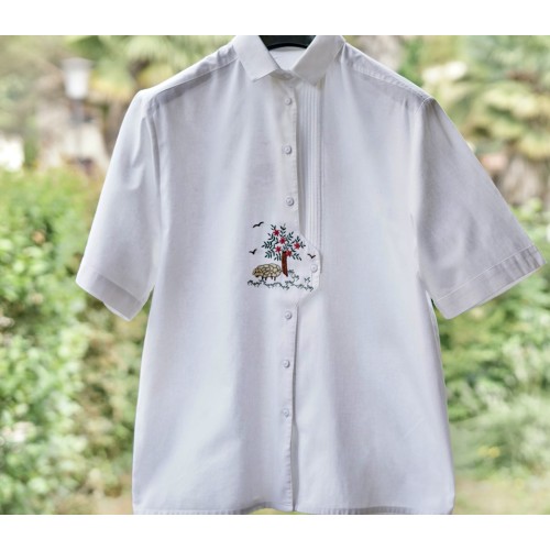 CAMICIA  STILE TIROLESE  TG. 44/46 it. circa Gede