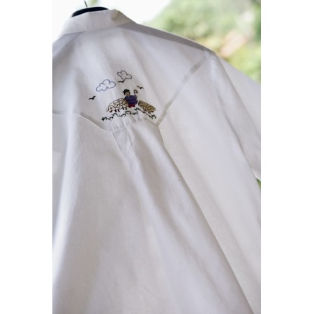 CAMICIA  STILE TIROLESE  TG. 44/46 it. circa Gede