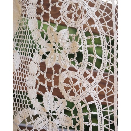 ANTICA TOVAGLIA REALIZZATA A MANO A TOMBOLO 220x180cm