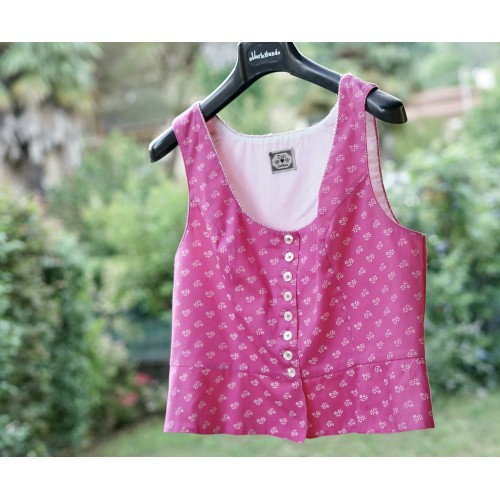 GILET CORPETTO ROSA TIROLESE Tg 46/48 it Turi Landhaus