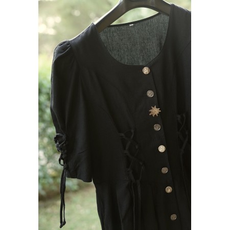 ABITO NERO STILE TIROLESE  tg. 44/46 it. circa